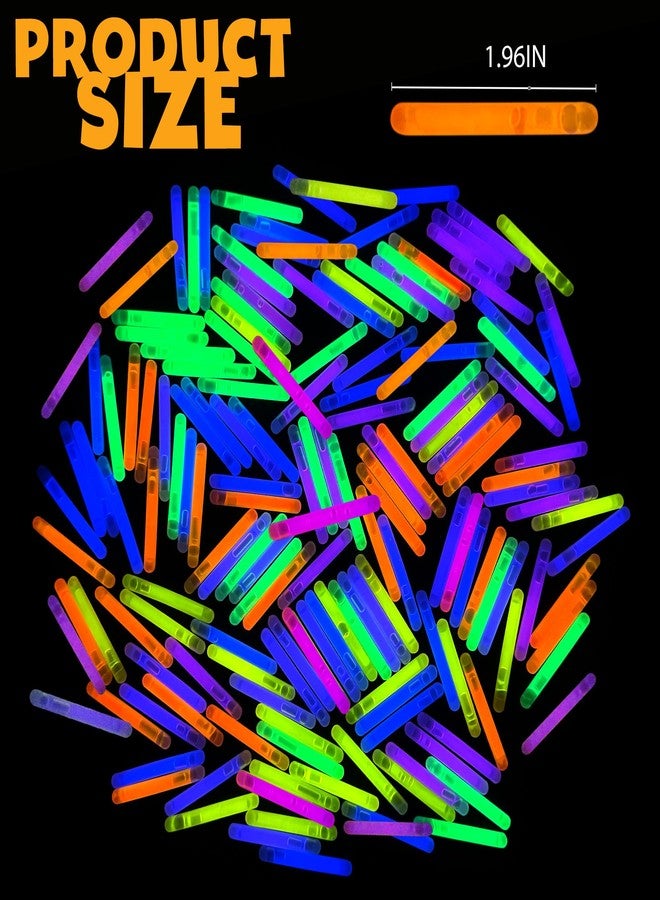 POPGIFTU 120 Mini Glow Sticks Bulk (1.96"), 6 Bright Colors - Glow-in-the-Dark Small Sticks for Easter Eggs, Basket Stuffers, Party Favors, Neon Parties, Weddings, Halloween, Classroom Prizes - Image 5